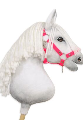 Kantar regulowany dla konia Hobby Horse A3 - neon pink