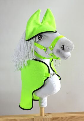 Zestaw dla Hobby Horse A4: derka + nauszniki – neon green