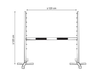 Przeszkoda skokowa do Hobby Horse 120cm, z dwiema belkami 50mm