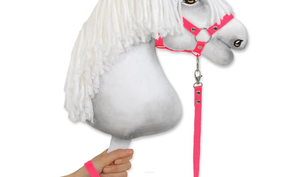 Uwiąz dla Hobby Horse z taśmy – neon pink